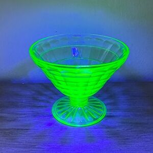 Depression Green Glass Dessert Cup